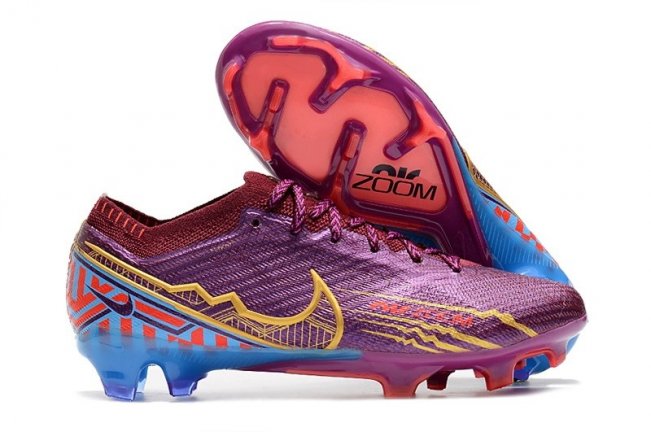 Nike Air Zoom Mercurial Vapor 15 Elite FG Mbappe KM - Purple/Blue/Gold