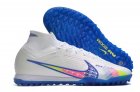 Nike Zoom Mercurial Superfly 9 Elite TF Turf - White/Royal Blue/Pink