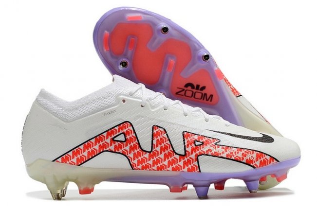 Nike Air Zoom Mercurial Vapor 15 Elite SG Anti Clog Disruption - White/Off Noir/Red