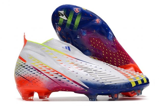 Adidas Predator Edge+ FG Al Rihla 2022 World Cup - White/Solar Yellow/Blue