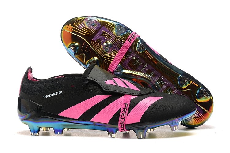Adidas Predator Elite Foldover Tongue FG Soccer Cleats - Core Black/Pink